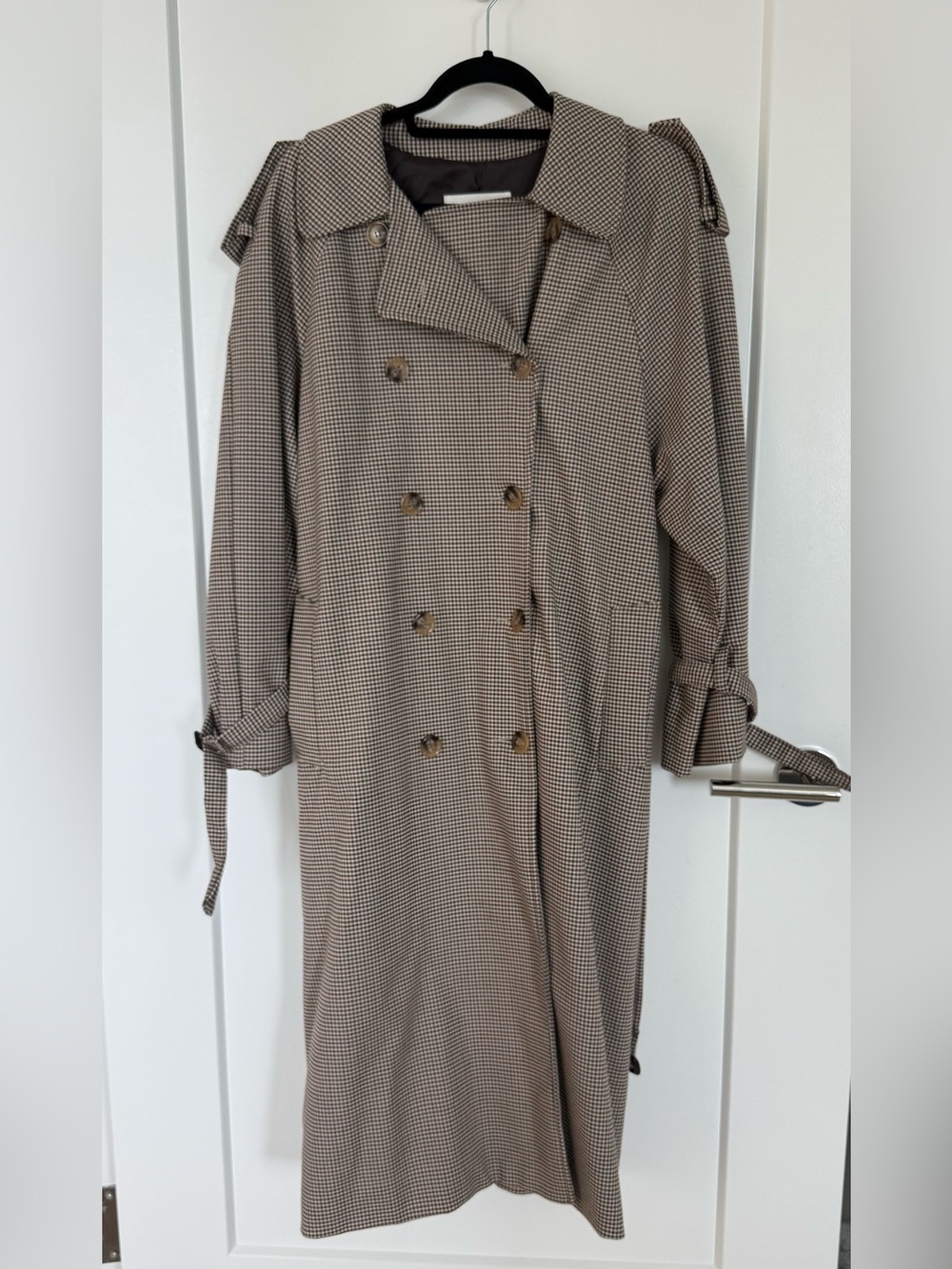 Houndstooth Trench Coat - Picture 2 of 5